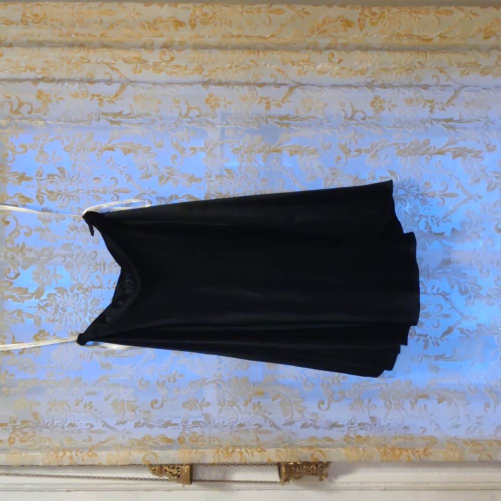 Black satin skirt, vintage